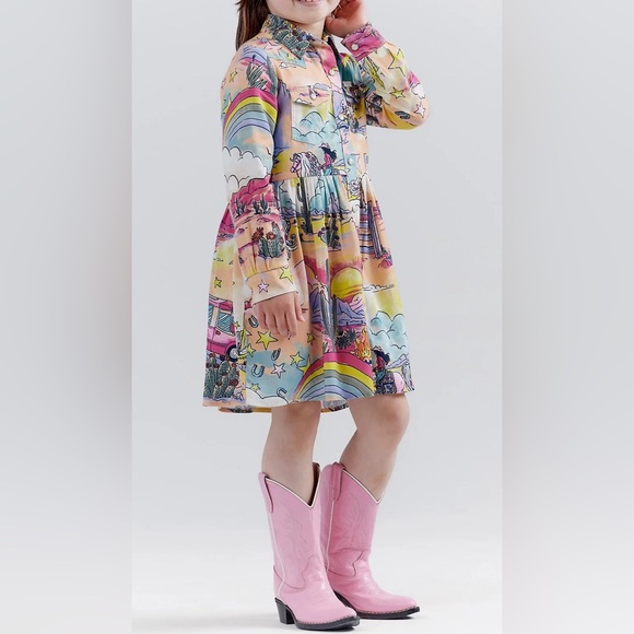 WRANGLER X BARBIE GIRLS SHIRT DRESS - Picture 1 of 4
